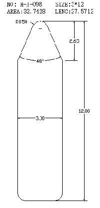 Support Bar H-J-098 drawing H-J-098