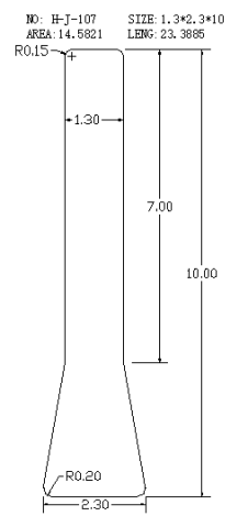 Wedge Wire H-J-107 drawing H-J-107