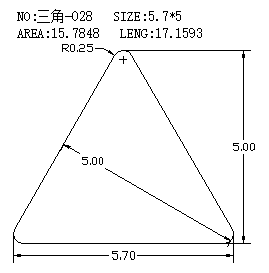 Triangular Wire SJ-028 drawing SJ-028
