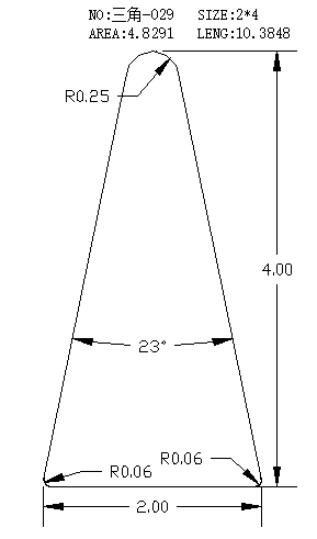 Triangular Wire SJ-029 drawing SJ-029