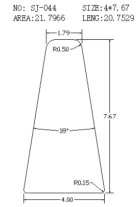 Triangular Wire SJ-044 drawing SJ-044