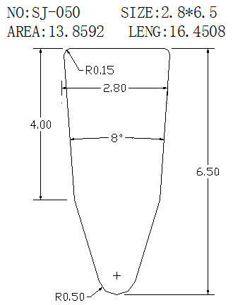 Triangular Wire SJ-050 drawing SJ-050