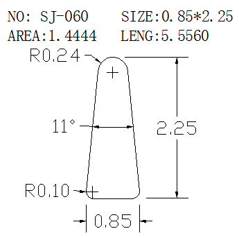 Triangular Wire SJ-060 drawing SJ-060