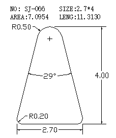 Triangular Wire SJ-066 drawing SJ-066