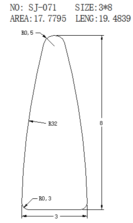 Triangular Wire SJ-071 drawing SJ-071