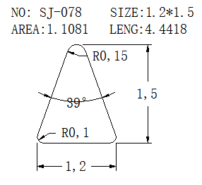Triangular Wire SJ-078 drawing SJ-078
