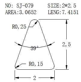 Triangular Wire SJ-079 drawing SJ-079