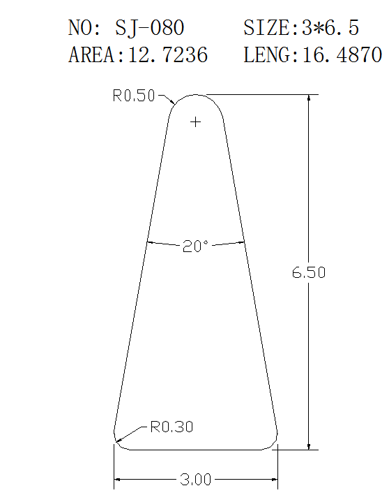 Triangular Wire SJ-080 drawing SJ-080