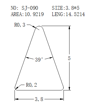 Triangular Wire SJ-090 drawing SJ-090