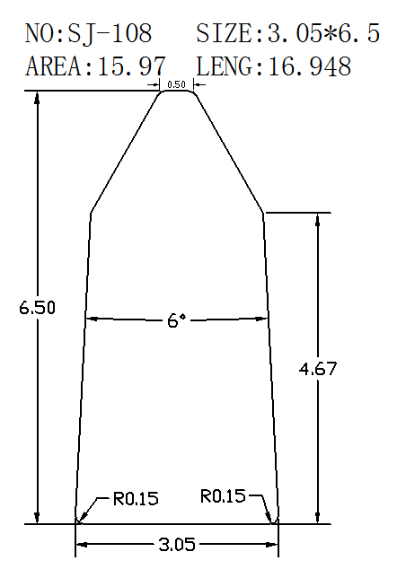 Wedge Wire SJ-108 drawing SJ-108