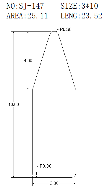 Support Bar SJ-147 drawing SJ-147