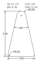 Triangular Wire SJ-173 drawing SJ-173