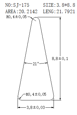 Triangular Wire SJ-175 drawing SJ-175