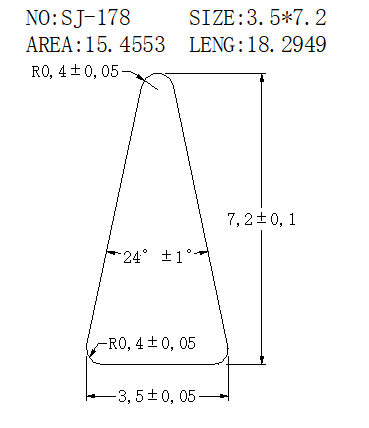 Triangular Wire SJ-178 drawing SJ-178