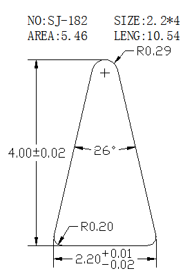 Triangular Wire SJ-182 drawing SJ-182