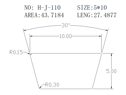 Wedge Wire H-J-110 drawing H-J-110