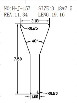 Wedge Wire H-J-157 drawing H-J-157