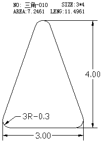 Triangular Wire SJ-010 drawing SJ-010