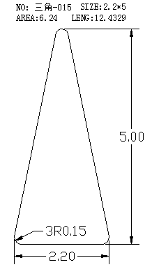 Triangular Wire SJ-015 drawing SJ-015