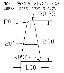 Triangular Wire SJ-018 drawing SJ-018